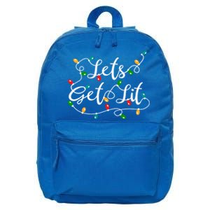 LetS Get Lit Funny Xmas Holidays Christmas Cute Gift 16 in Basic Backpack