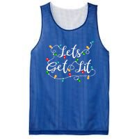 LetS Get Lit Funny Xmas Holidays Christmas Cute Gift Mesh Reversible Basketball Jersey Tank