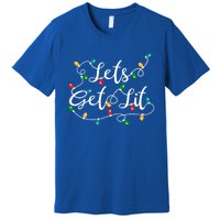 LetS Get Lit Funny Xmas Holidays Christmas Cute Gift Premium T-Shirt