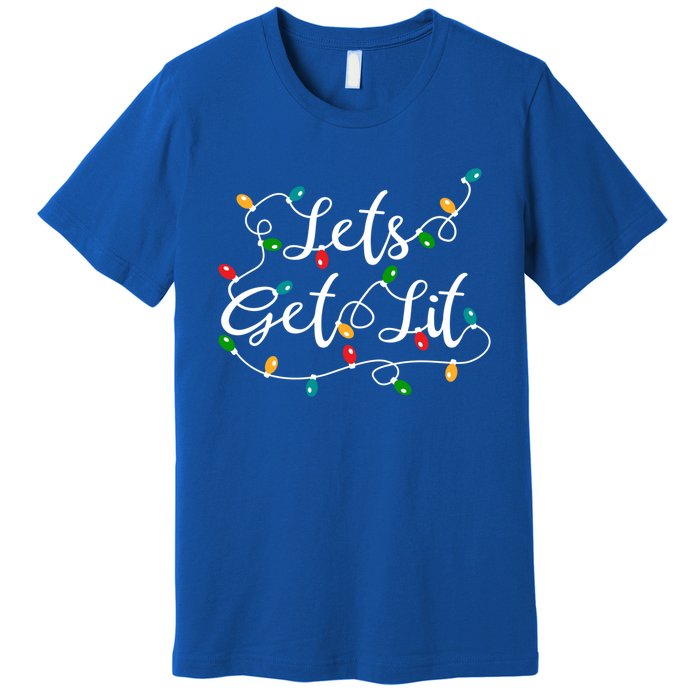 LetS Get Lit Funny Xmas Holidays Christmas Cute Gift Premium T-Shirt