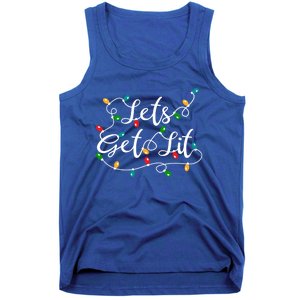 LetS Get Lit Funny Xmas Holidays Christmas Cute Gift Tank Top