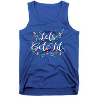 LetS Get Lit Funny Xmas Holidays Christmas Cute Gift Tank Top