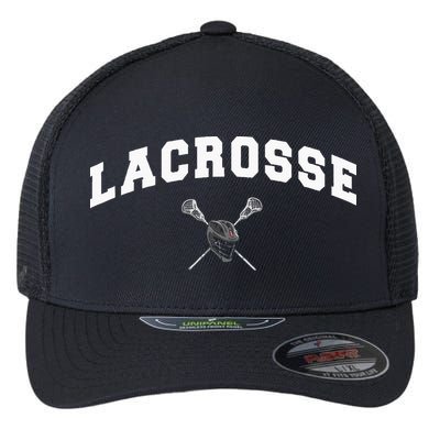 Lacrosse Gifts Lax Lacrosse Player Stick Flexfit Unipanel Trucker Cap