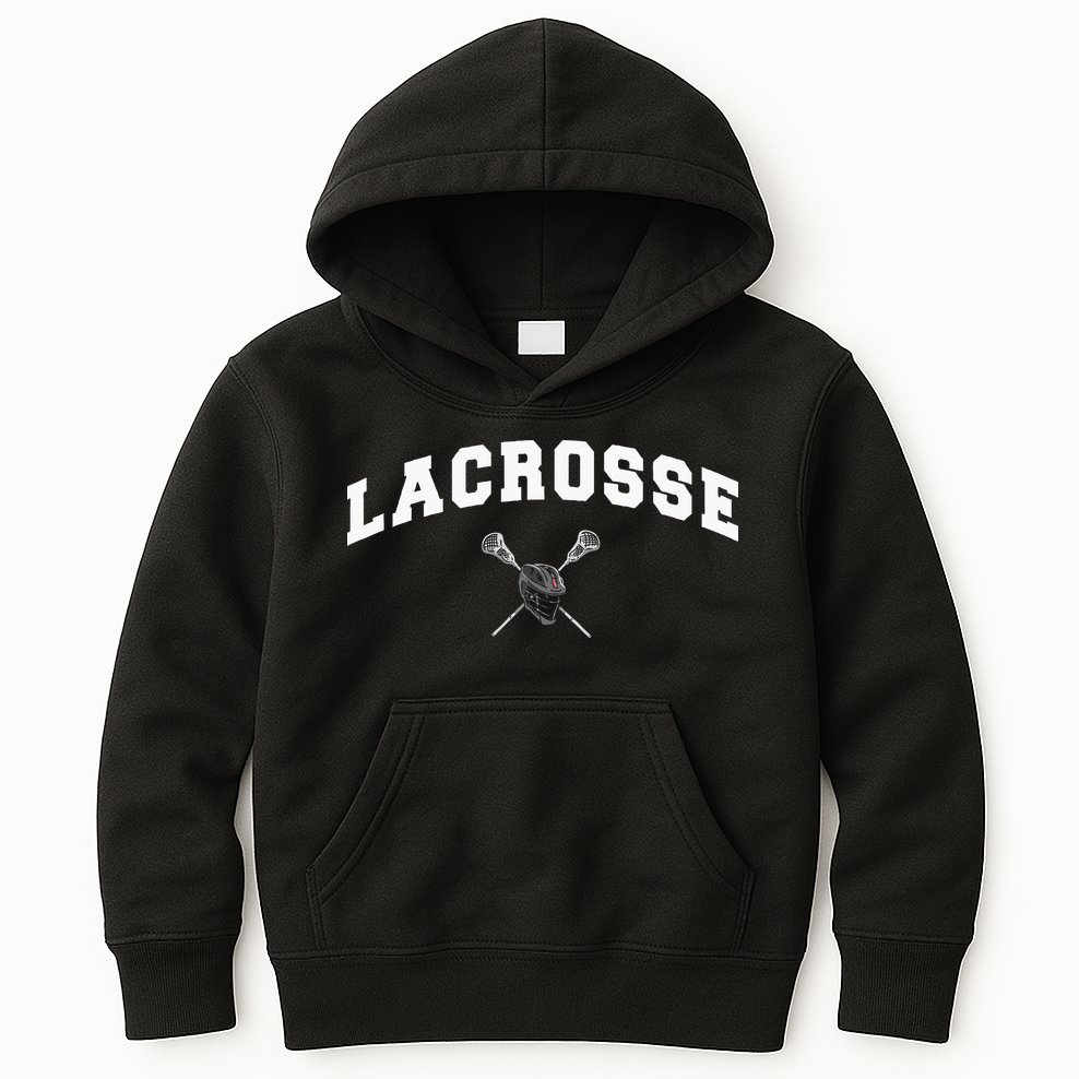 Lacrosse Gifts Lax Lacrosse Player Stick Kids Hoodie
