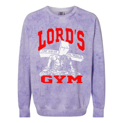 Lords Gym Lord's The Sin of World Jesus  Colorblast Crewneck Sweatshirt