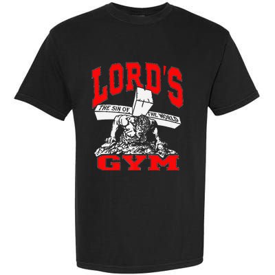 Lords Gym Lord's The Sin of World Jesus  Garment-Dyed Heavyweight T-Shirt