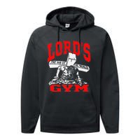 Lords Gym Lord's The Sin of World Jesus  Performance Fleece Hoodie