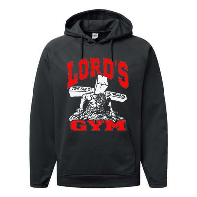 Lords Gym Lord's The Sin of World Jesus  Performance Fleece Hoodie