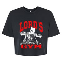 Lords Gym Lord's The Sin of World Jesus  Bella+Canvas Jersey Crop Tee