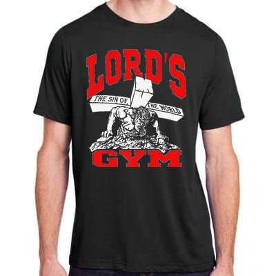 Lords Gym Lord's The Sin of World Jesus  Adult ChromaSoft Performance T-Shirt