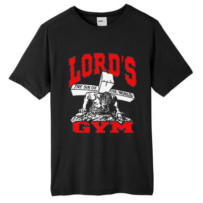 Lords Gym Lord's The Sin of World Jesus  Tall Fusion ChromaSoft Performance T-Shirt