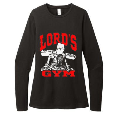 Lords Gym Lord's The Sin of World Jesus  Womens CVC Long Sleeve Shirt