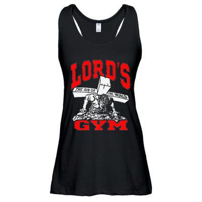 Lords Gym Lord's The Sin of World Jesus  Ladies Essential Flowy Tank