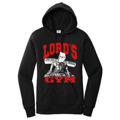 Lords Gym Lord's The Sin of World Jesus  Women's Pullover Hoodie