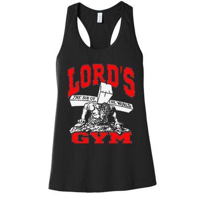 Lords Gym Lord's The Sin of World Jesus  Women's Racerback Tank