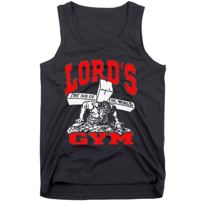 Lords Gym Lord's The Sin of World Jesus  Tank Top