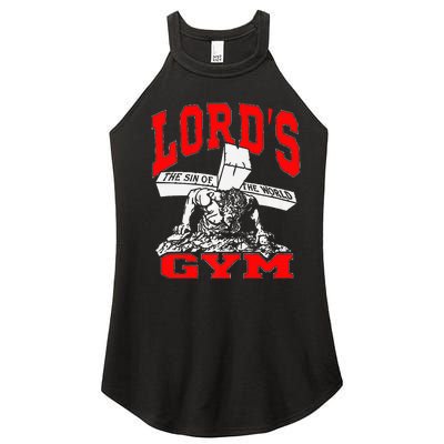 Lords Gym Lord's The Sin of World Jesus  Women's Perfect Tri Rocker Tank