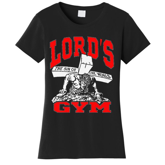 Lords Gym Lord's The Sin of World Jesus  Women's T-Shirt