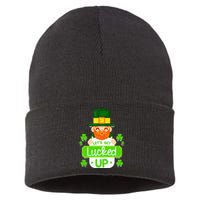 LET'S GET LUCKED UP LEPRECHAUN SAINT PATRICK'S DAY Sustainable Knit Beanie