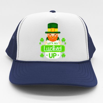 LET'S GET LUCKED UP LEPRECHAUN SAINT PATRICK'S DAY Trucker Hat