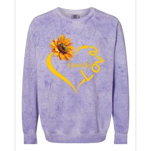 Love Granny Life Sunflower Mother Day Granny Gift Colorblast Crewneck Sweatshirt