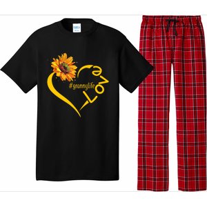 Love Granny Life Sunflower Mother Day Granny Gift Pajama Set