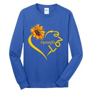 Love Granny Life Sunflower Mother Day Granny Gift Tall Long Sleeve T-Shirt