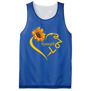 Love Granny Life Sunflower Mother Day Granny Gift Mesh Reversible Basketball Jersey Tank