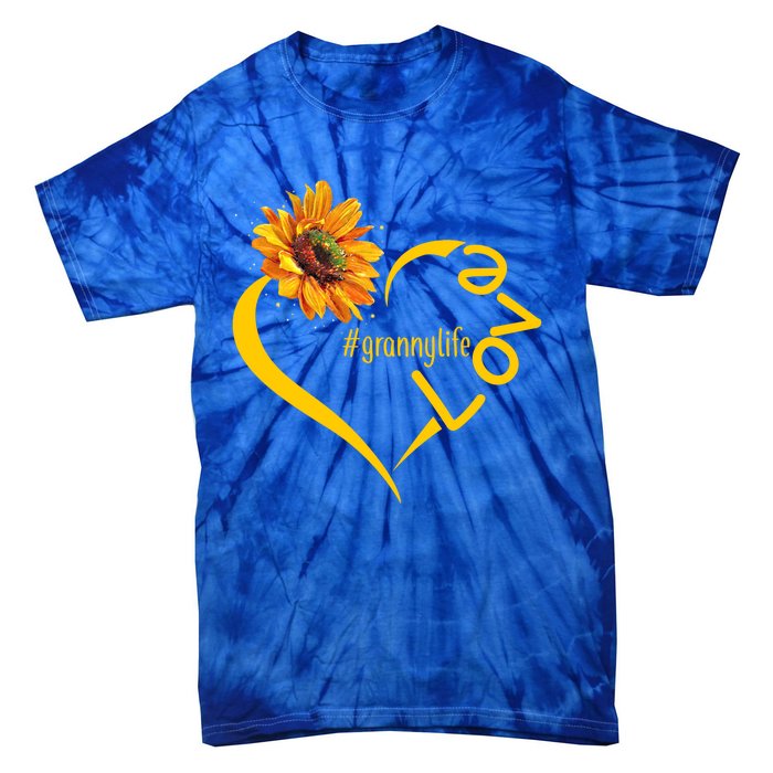 Love Granny Life Sunflower Mother Day Granny Gift Tie-Dye T-Shirt