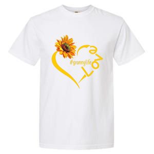 Love Granny Life Sunflower Mother Day Granny Gift Garment-Dyed Heavyweight T-Shirt