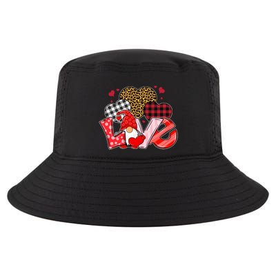 Love Gnome Leopard Checkered Pattern Cool Comfort Performance Bucket Hat