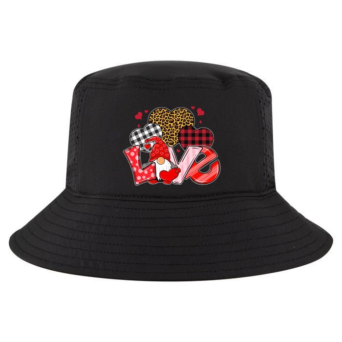 Love Gnome Leopard Checkered Pattern Cool Comfort Performance Bucket Hat