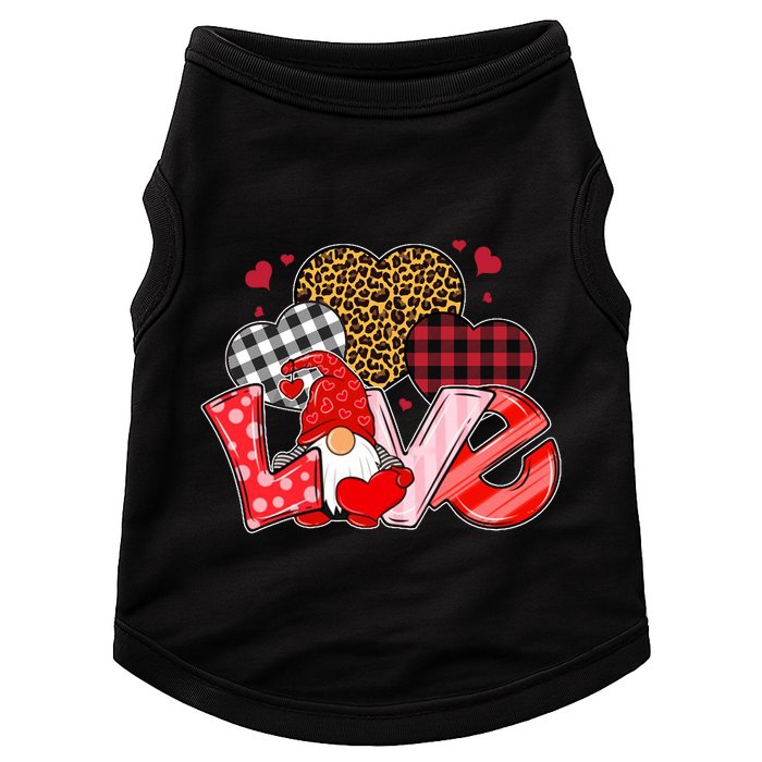 Love Gnome Leopard Checkered Pattern Doggie Tank