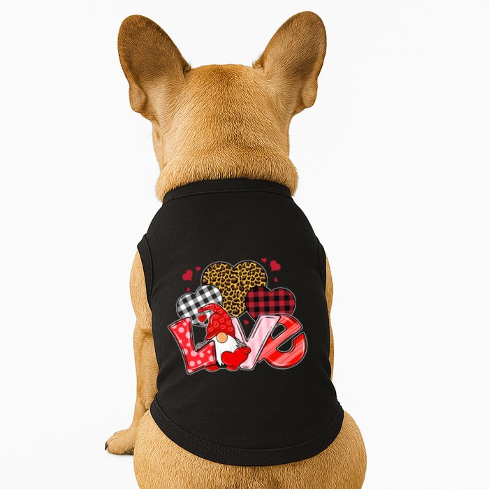 Love Gnome Leopard Checkered Pattern Doggie Tank