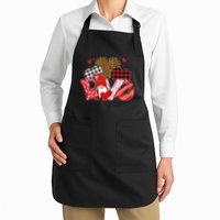 Love Gnome Leopard Checkered Pattern Apron