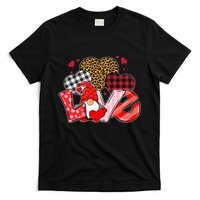 Love Gnome Leopard Checkered Pattern T-Shirt