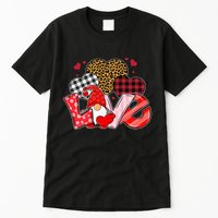 Love Gnome Leopard Checkered Pattern Tall T-Shirt