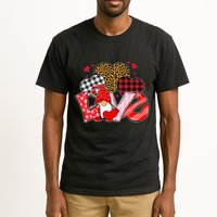 Love Gnome Leopard Checkered Pattern Tall T-Shirt