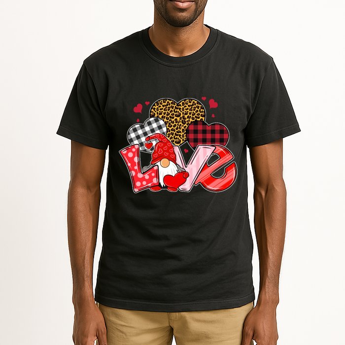 Love Gnome Leopard Checkered Pattern Tall T-Shirt
