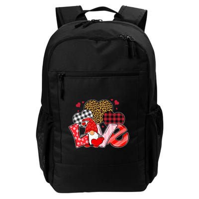 Love Gnome Leopard Checkered Pattern Backpack