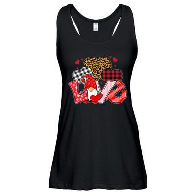 Love Gnome Leopard Checkered Pattern Ladies Essential Flowy Tank