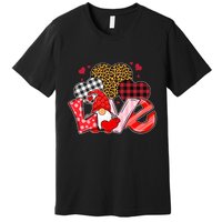 Love Gnome Leopard Checkered Pattern Premium T-Shirt
