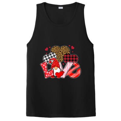 Love Gnome Leopard Checkered Pattern PosiCharge Competitor Tank