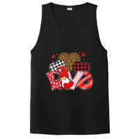 Love Gnome Leopard Checkered Pattern PosiCharge Competitor Tank