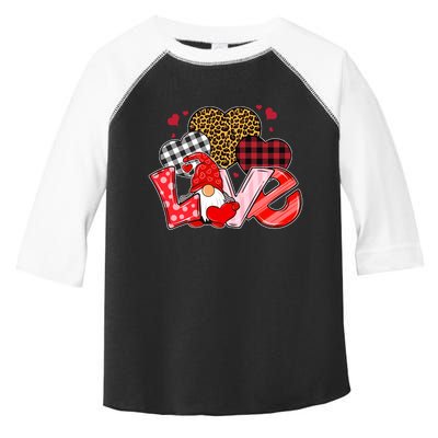 Love Gnome Leopard Checkered Pattern Toddler Fine Jersey T-Shirt