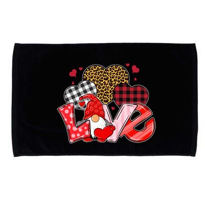 Love Gnome Leopard Checkered Pattern Microfiber Hand Towel