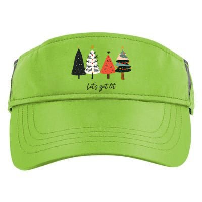 LetS Get Lit Boho Xmas Christmas Tree Great Gift Adult Drive Performance Visor