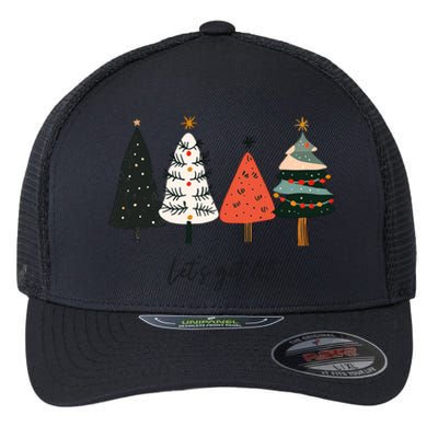 LetS Get Lit Boho Xmas Christmas Tree Great Gift Flexfit Unipanel Trucker Cap