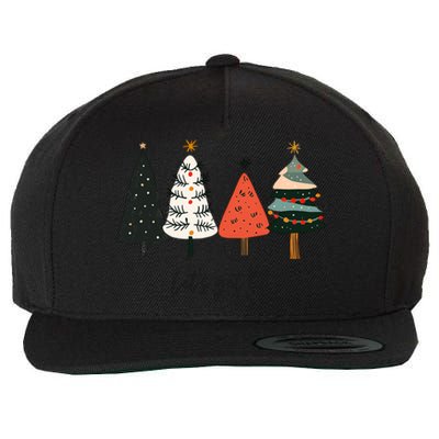 LetS Get Lit Boho Xmas Christmas Tree Great Gift Wool Snapback Cap