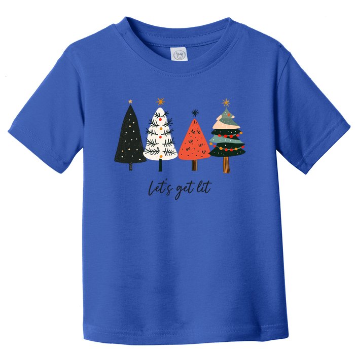 LetS Get Lit Boho Xmas Christmas Tree Great Gift Toddler T-Shirt